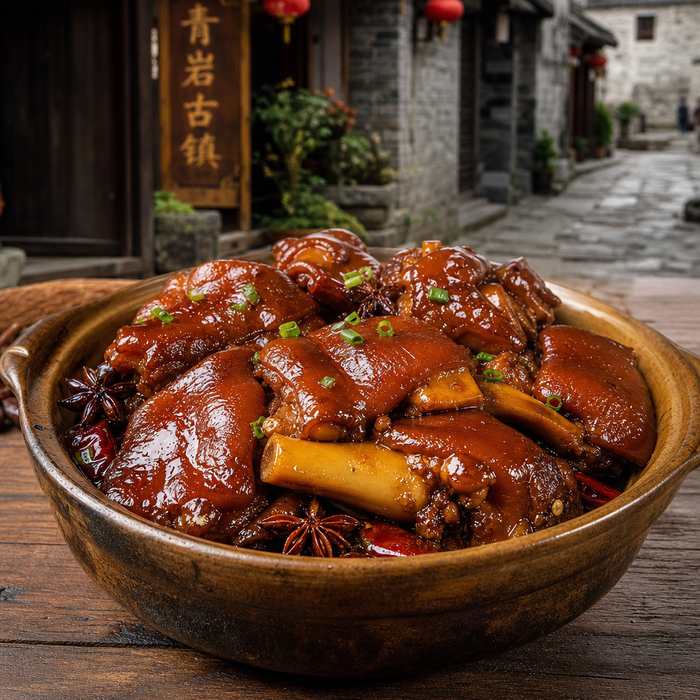 Guizhou Qingyan braised pig trotters in glossy sauce