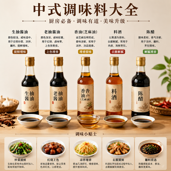 Chinese condiments collection and usage guide