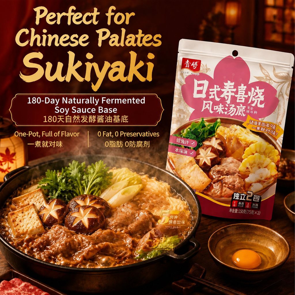 Japanese Sukiyaki Hot Pot Soup Base - detail view