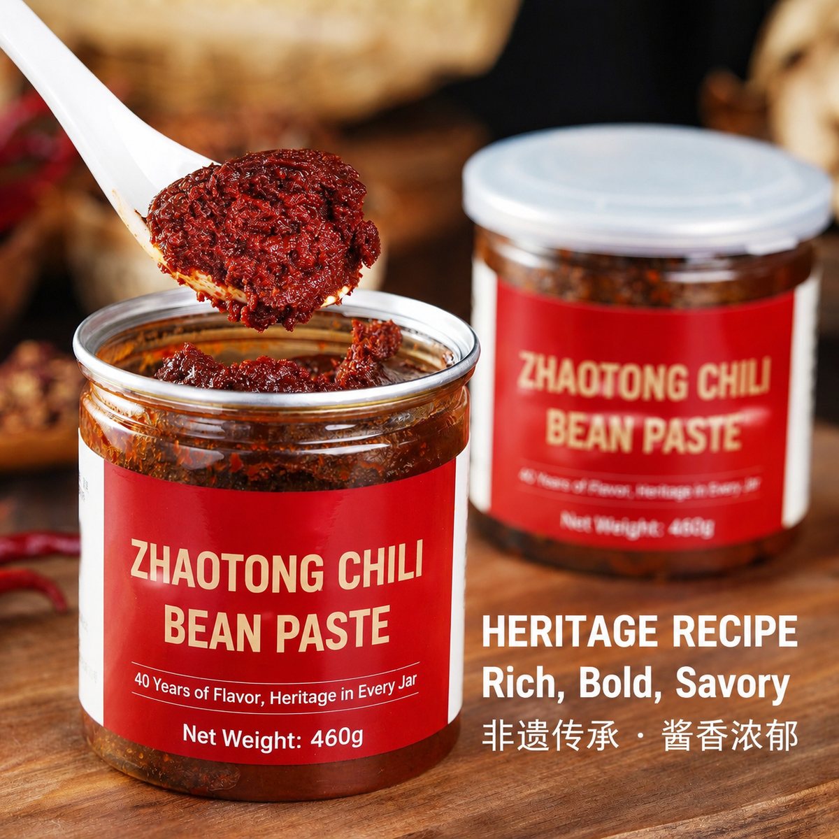 Yunnan Intangible Cultural Heritage Specialty Zhaotong Sauce 460g - detail view