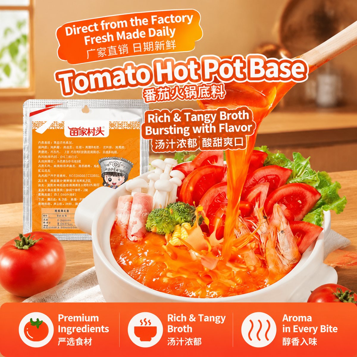 Tomato Hot Pot Base - detail view