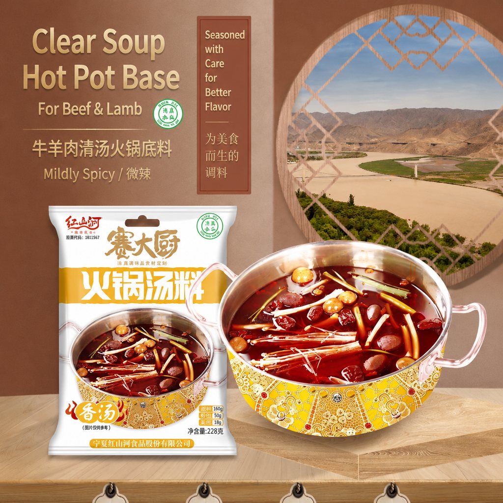 Beef and Lamb Clear Soup Hot Pot Base | 牛羊肉清汤火锅底料 - 228g