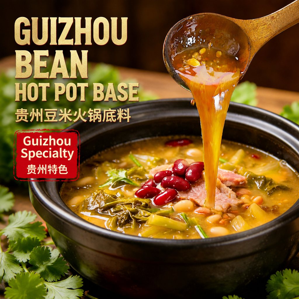 Guizhou Bean Hot Pot Base | 贵州豆米火锅底料 - 580g