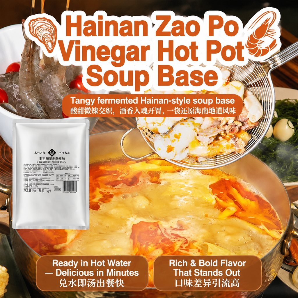 Hainan Zao Po Vinegar Hot Pot Soup Base - ingredient information