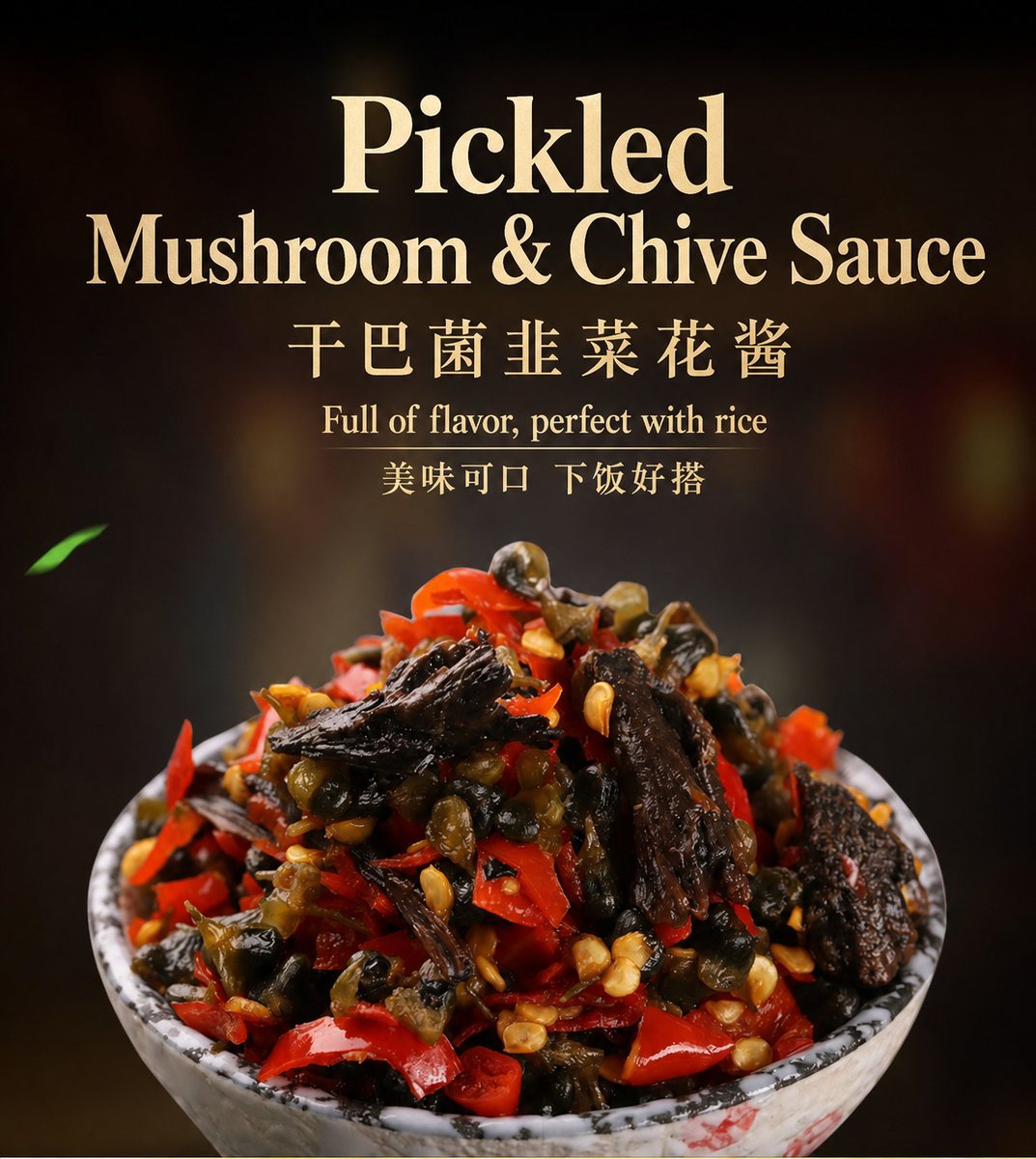 Yunnan Ashima Small Chili, Ganba Jun, and Chive Flower Sauce - ingredient information