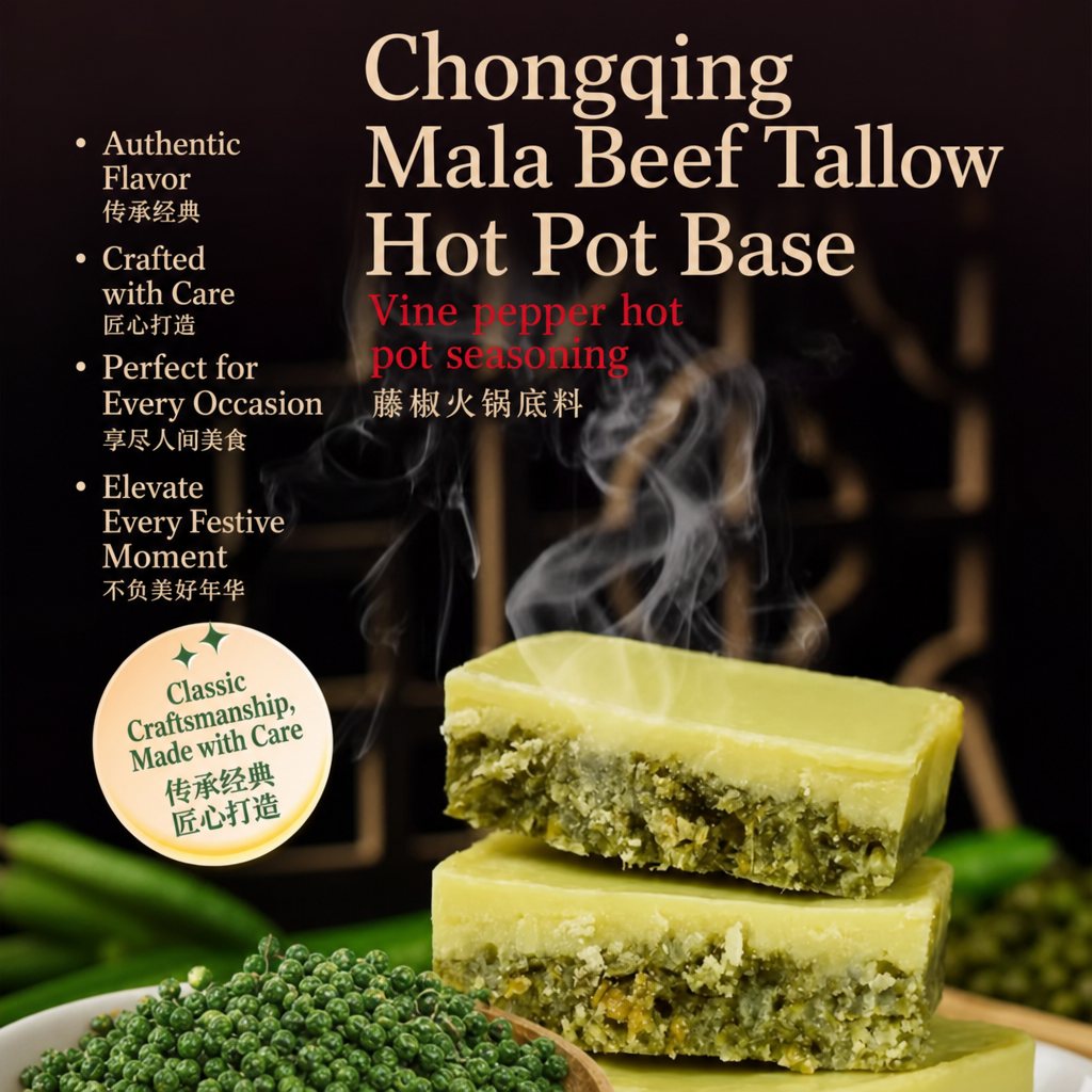 Chongqing Green Sichuan Pepper Hot Pot Base | 重庆青花椒火锅底料 - 50g (5-20袋)