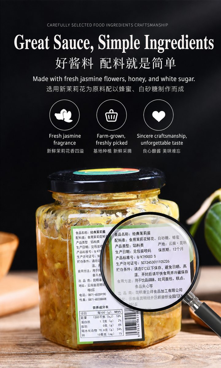 Yunnan Jasmine Flower Jam - product packaging