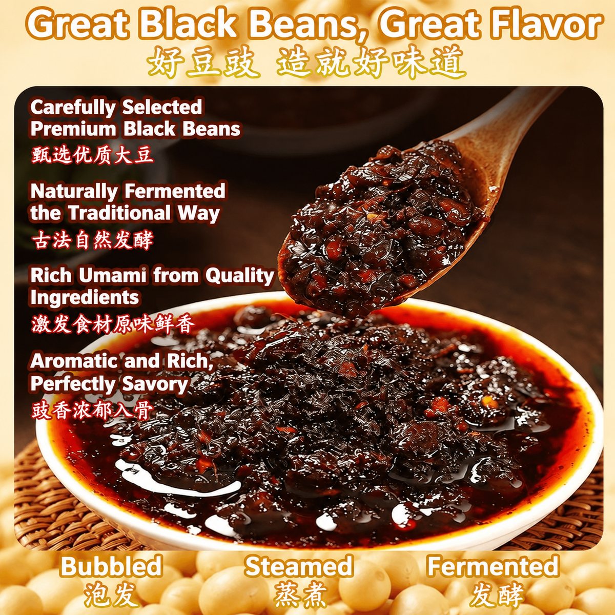 Guizhou Fermented Black Bean Hot Pot Base - detail view
