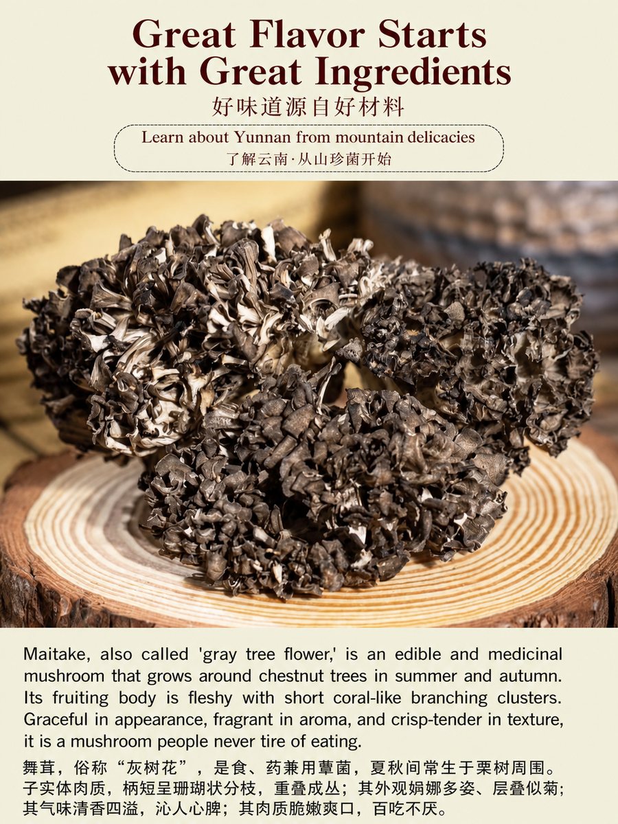 Yunnan Oil-Preserved Ganba Mushroom - detail view