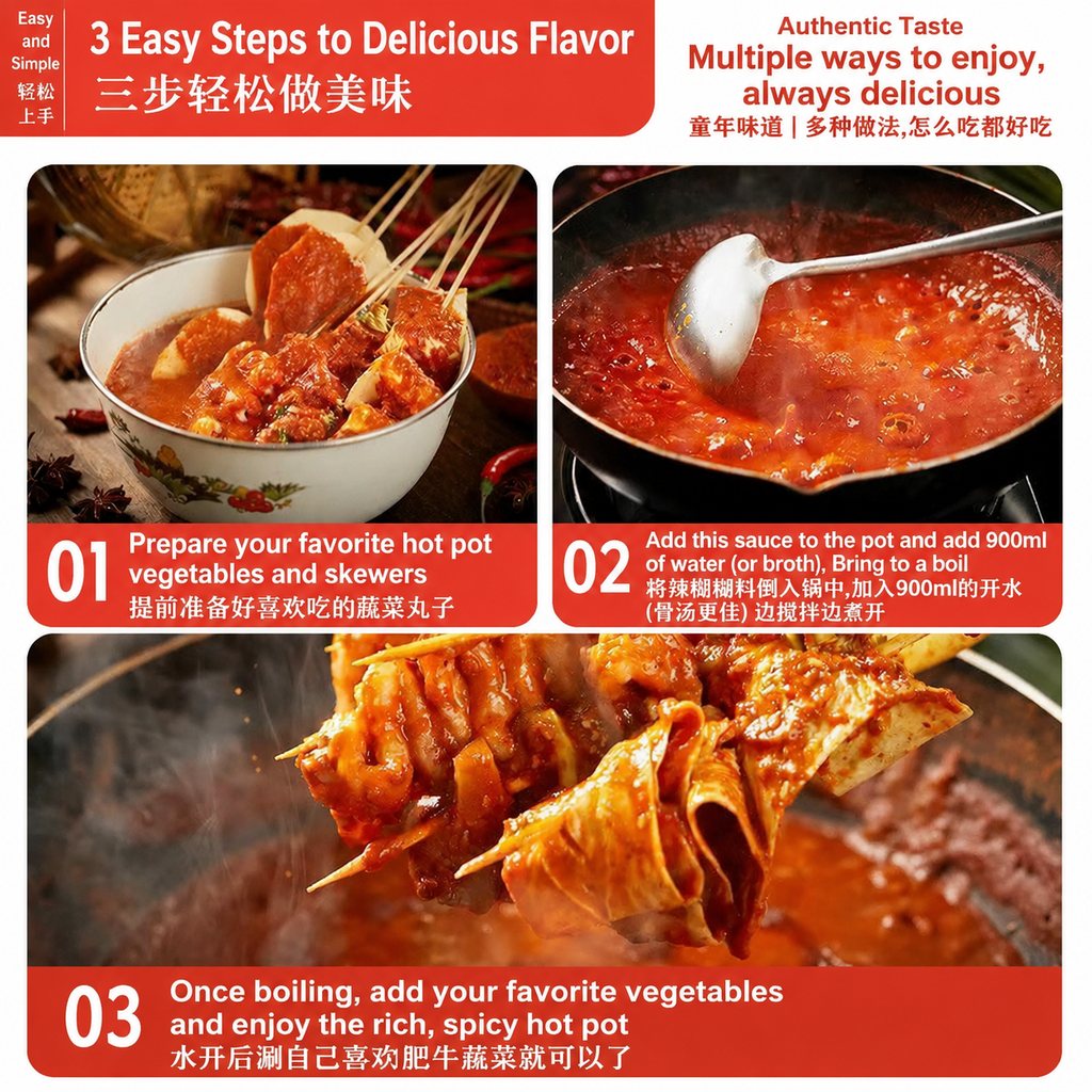 Ningxia Lahuhu Spicy Hot Pot Base - usage suggestion