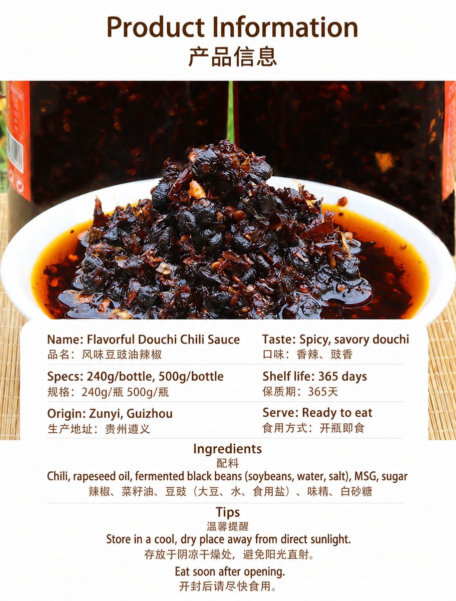 Guizhou Specialty Flavored Douchi - ingredient information