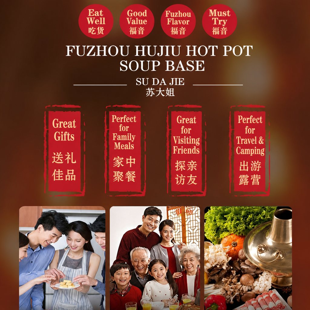Fuzhou Hujiu Hot Pot Soup Base - ingredient information