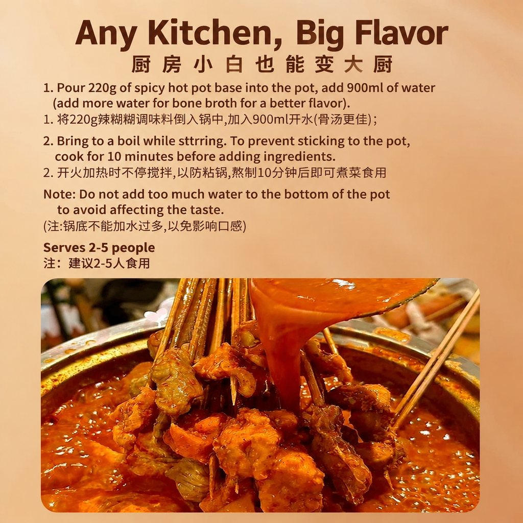 Ningxia Lahuhu Spicy Hot Pot Base - ingredient information