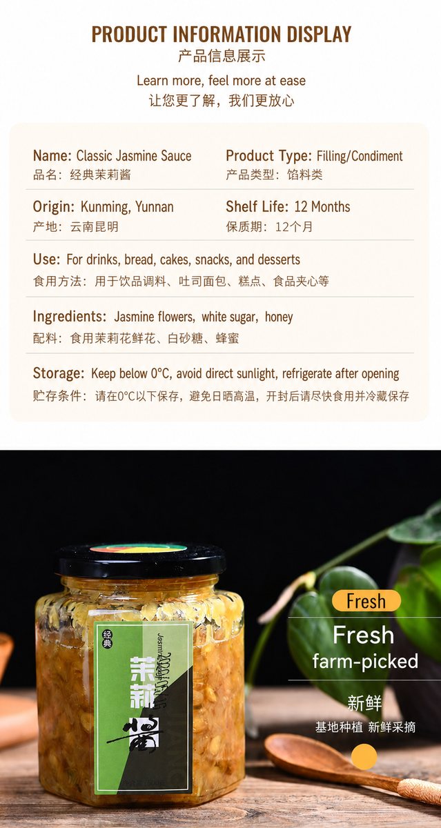 Yunnan Jasmine Flower Jam - product packaging