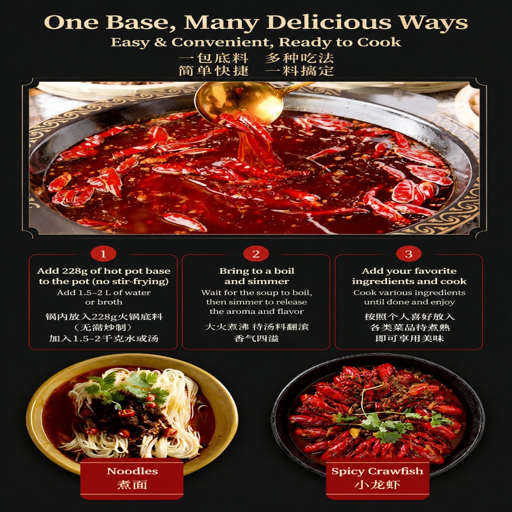 Beef and Lamb Clear Soup Hot Pot Base - detail view
