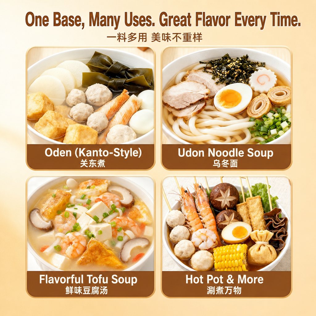Japanese Oden Soup Base - detail view