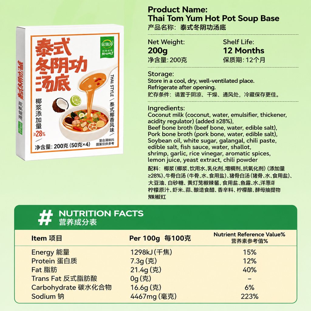 Thai Tom Yum Hot Pot Soup Base - usage suggestion