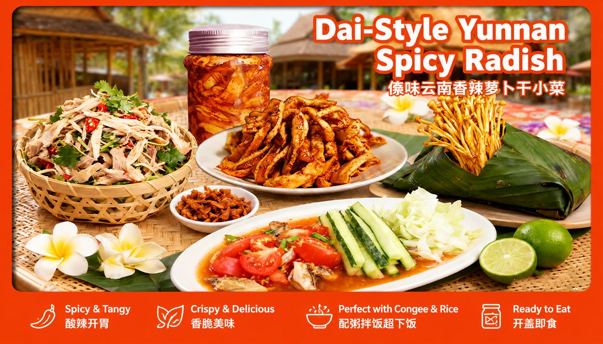 Dai-Style Yunnan Spicy Preserved Radish - product packaging
