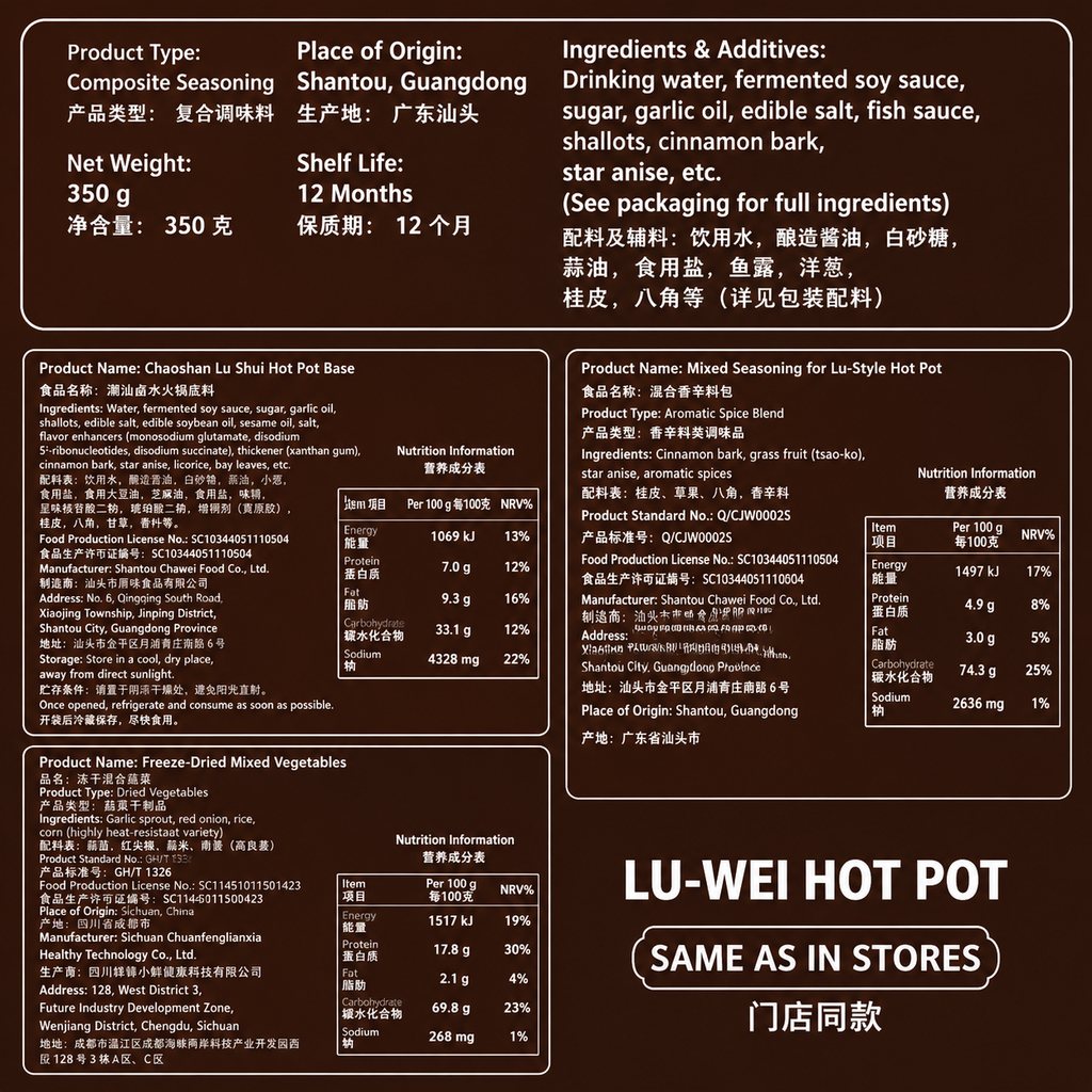 Chaoshan Lu Shui Hot Pot Base - usage suggestion