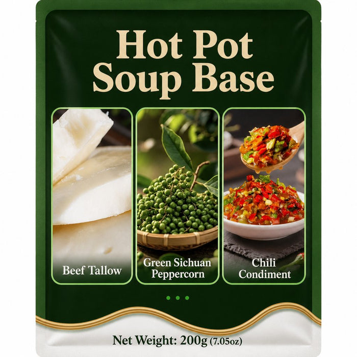 Single-Serve Green Pepper Hot Pot Soup Base for Easy Cooking