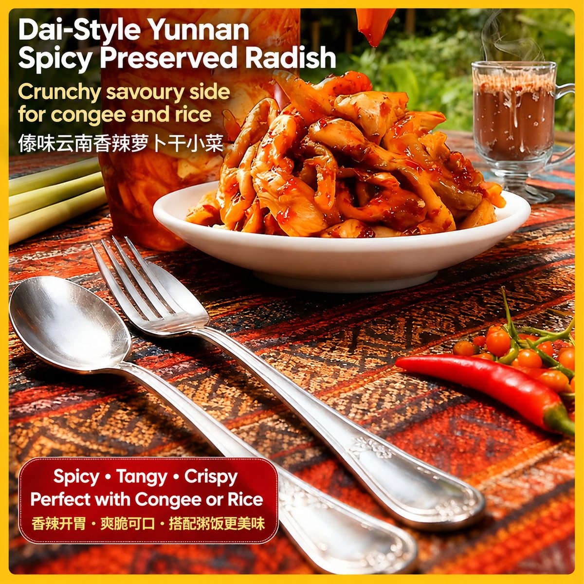Dai-Style Yunnan Spicy Preserved Radish - ingredient information