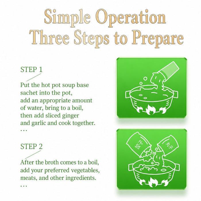 Single-Serve Green Pepper Hot Pot Soup Base for Easy Cooking