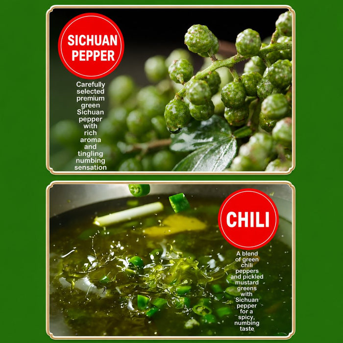 Single-Serve Green Pepper Hot Pot Soup Base for Easy Cooking