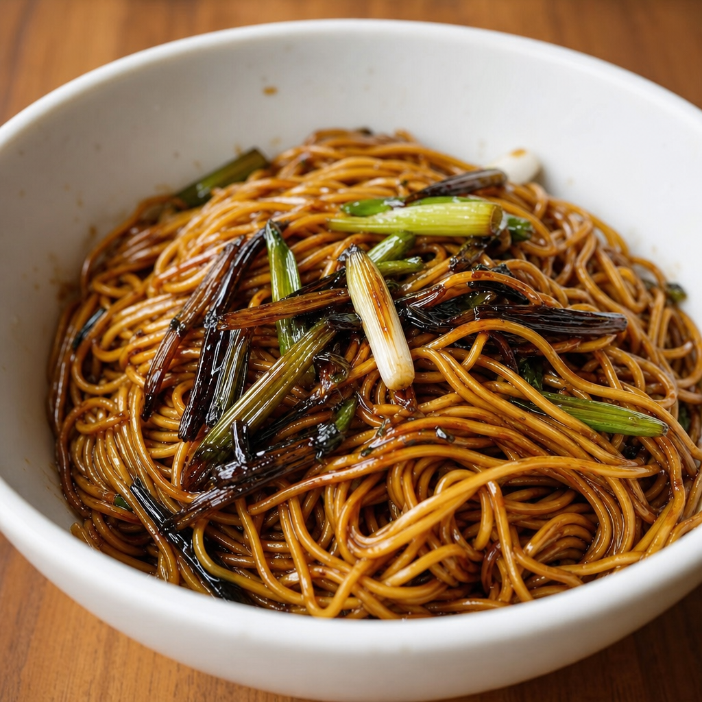 Shanghai scallion oil noodles