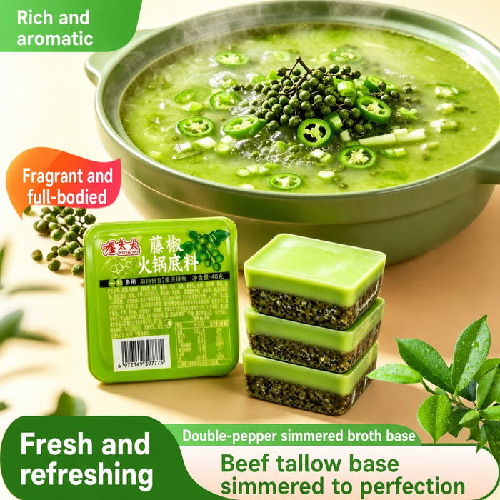 Single-Serve Green Pepper Hot Pot Soup Base for Easy Cooking