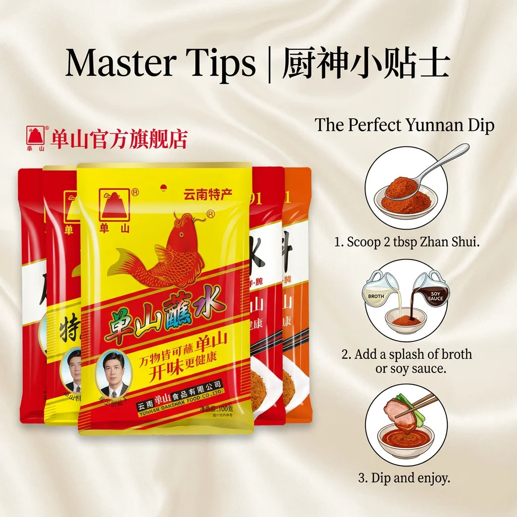 DAN SHAN ZHAN SHUI | 单山蘸水 — Heritage Yunnan Highland Chili Dip, 100g | 非遗正宗云南蘸水