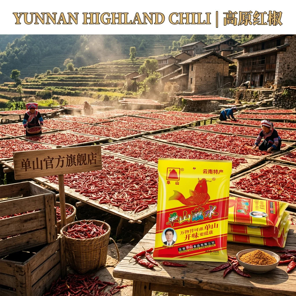 DAN SHAN ZHAN SHUI | 单山蘸水 — Heritage Yunnan Highland Chili Dip, 100g | 非遗正宗云南蘸水