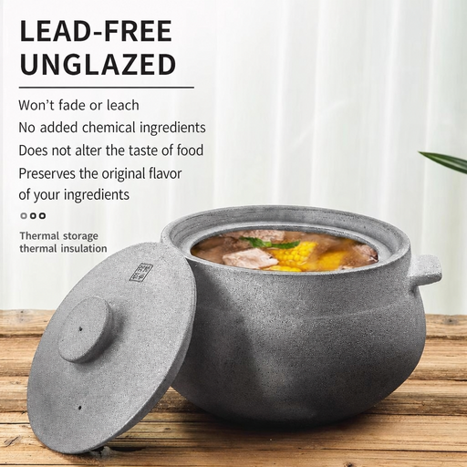 Yingjing black sand clay soup pot image 3