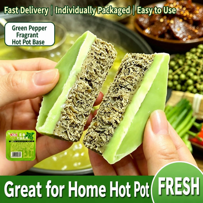 Single-Serve Green Pepper Hot Pot Soup Base for Easy Cooking