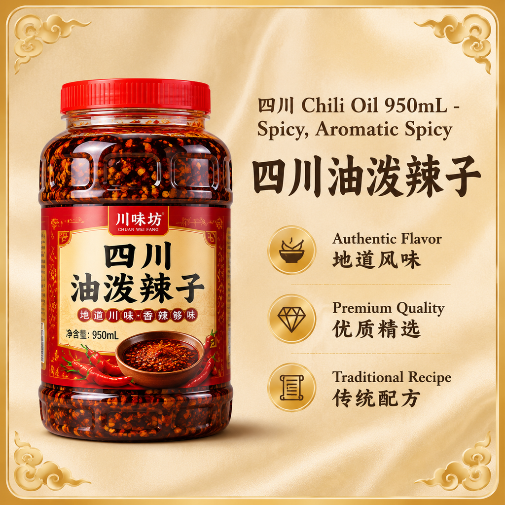 四川 Chili Oil 950mL - Spicy, Aromatic Spicy | 四川油泼辣子