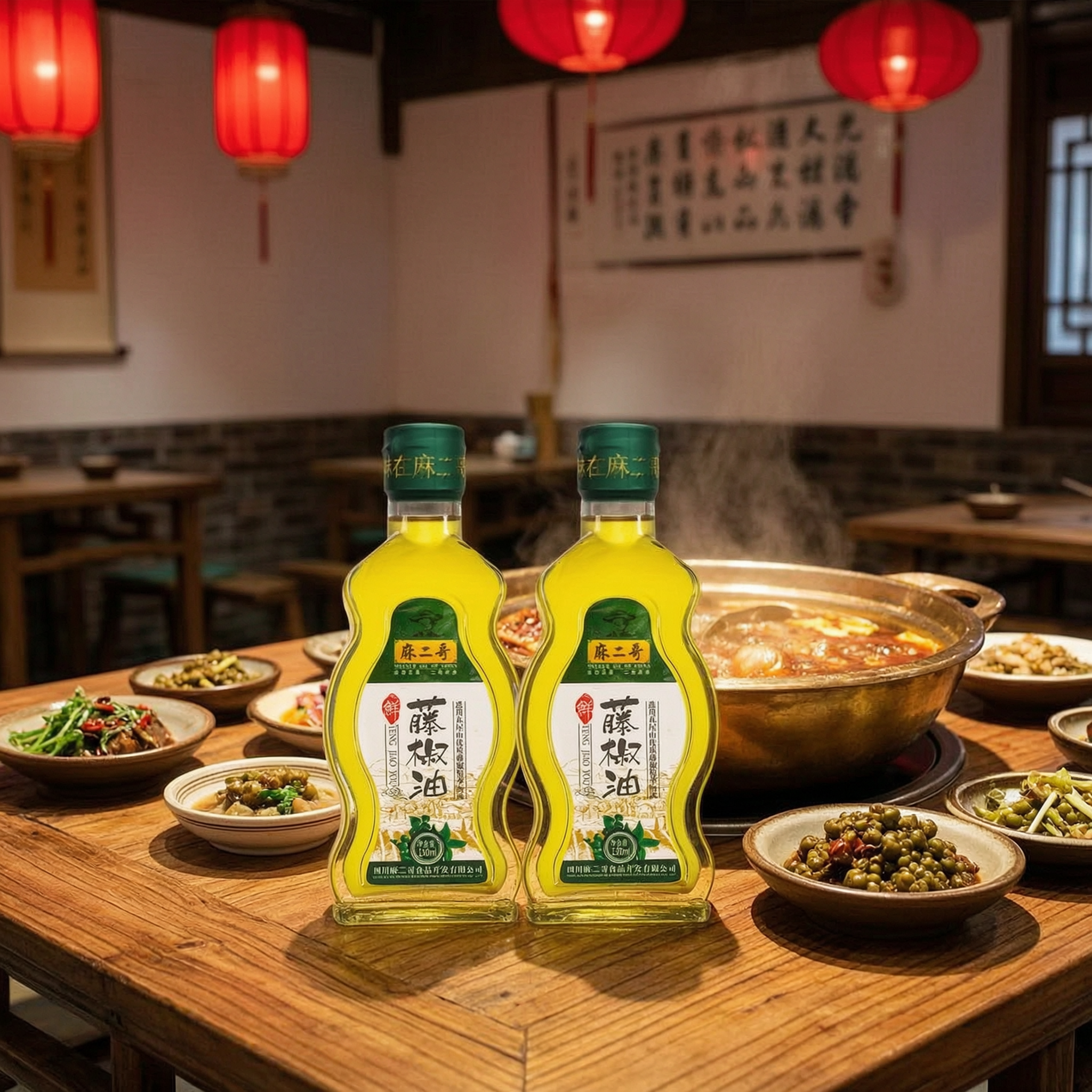 Sichuan Green Pepper Oil 130mL - Authentic Mala Numbing Flavor | 四川藤椒油