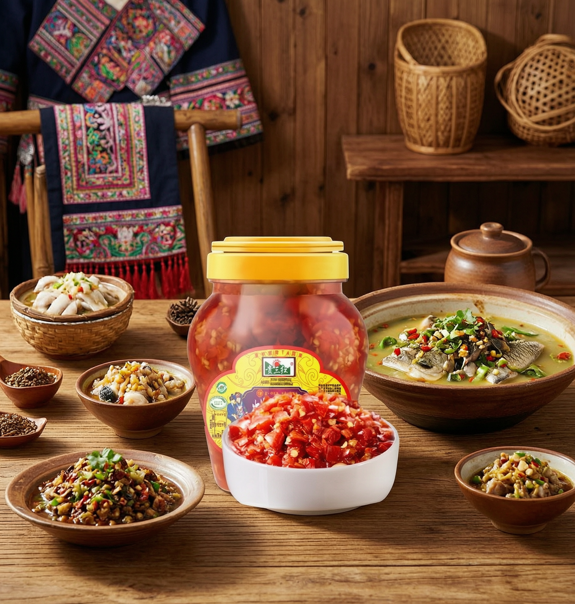 Guizhou Fermented Chili Paste 520g - Traditional Sour & Spicy | 贵州糟辣椒