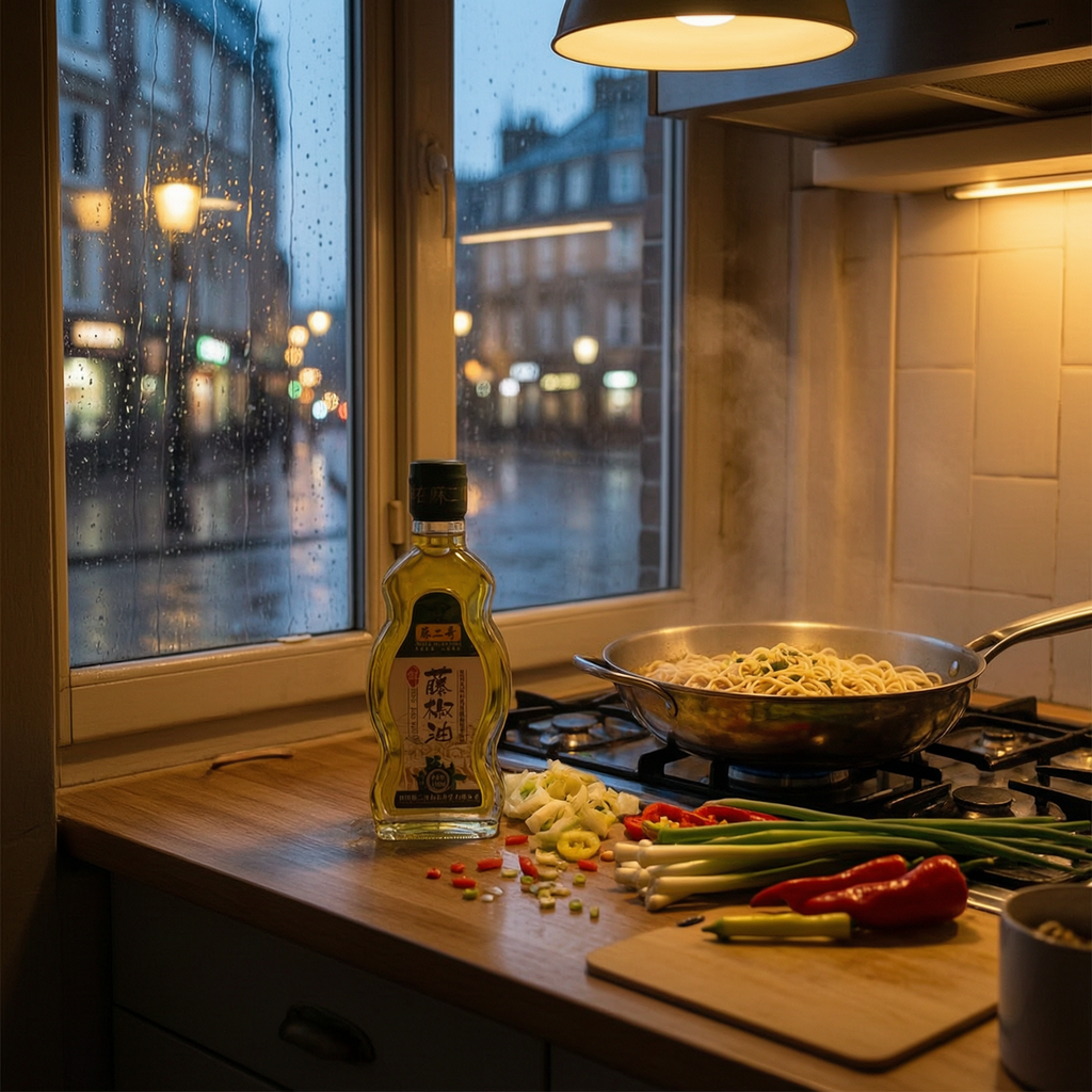 Sichuan Green Pepper Oil 130mL - Authentic Mala Numbing Flavor | 四川藤椒油